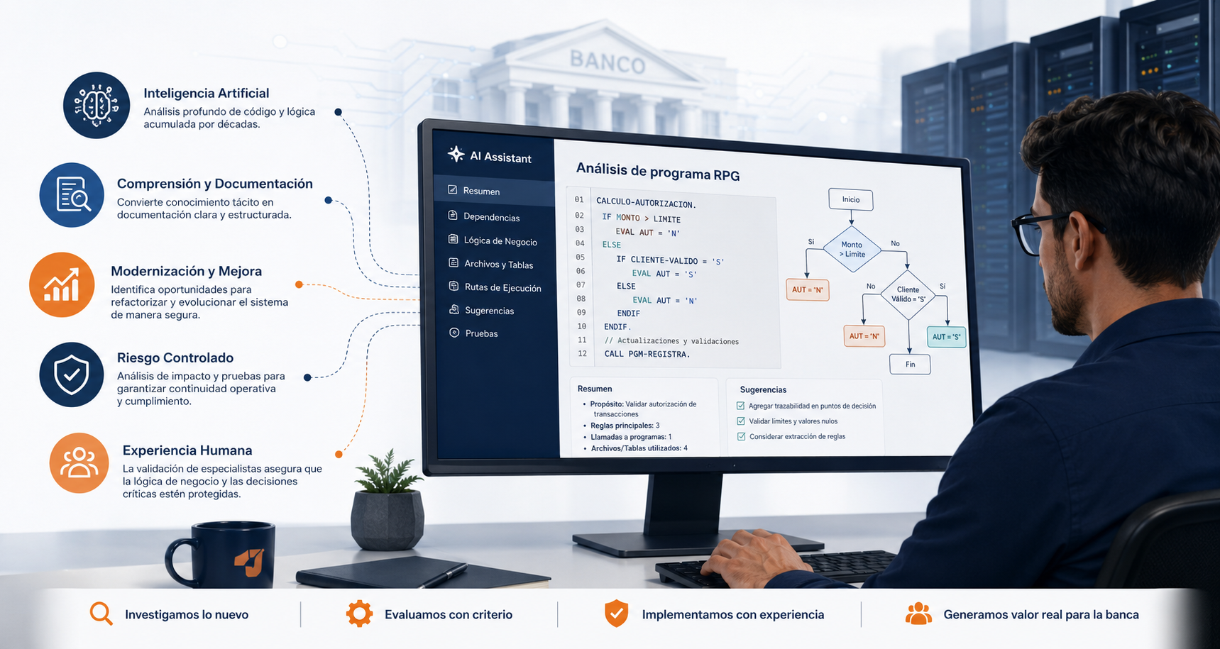 ¿Puede una IA entender treinta años de lógica bancaria escrita en RPG?